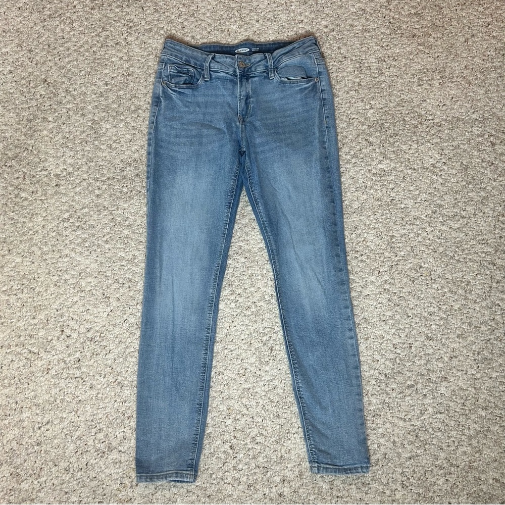Old Navy Rockstar Super Skinny Jeans Womens Size 6 Stretch Mid Rise Light Wash